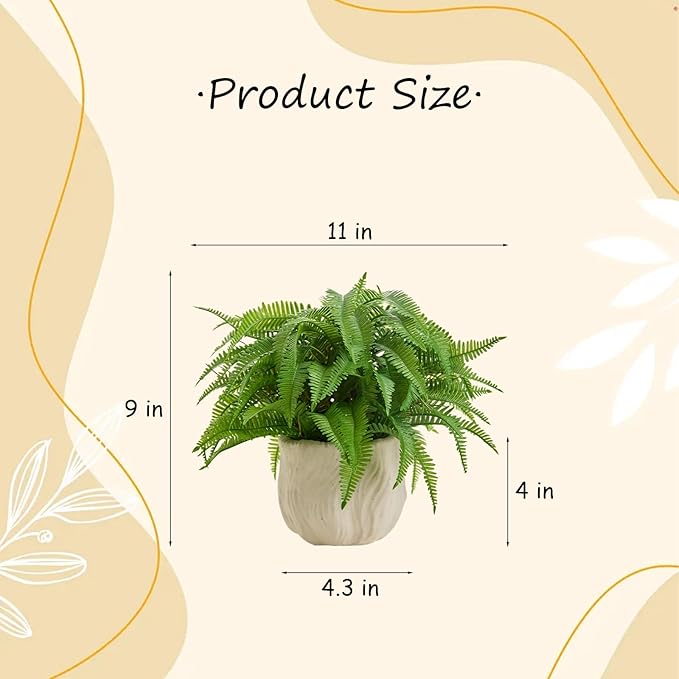 Artificial Potted Plant for Bathroom Shelf Decor, Small Faux Greenery with Cement Pot, Compact Fake Indoor Plant for Low Light Spaces, Home Décor