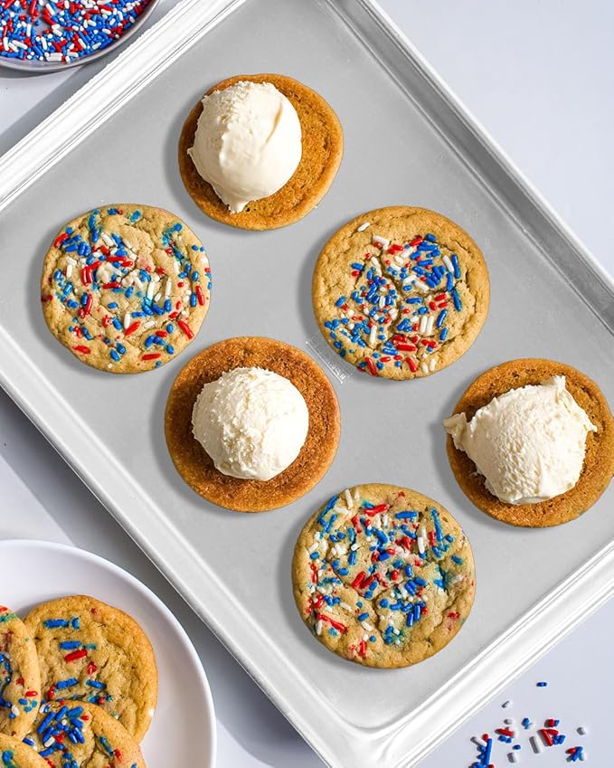 Baking Sheet with Rack Baker's Secret Pure Aluminum Non Toxic PTFE, PFAS, PFOA, BPA Free Baking Pans Set, 100% Recycled, 3pcs Bakeware Set Baking Pans Cookie Sheets 18"