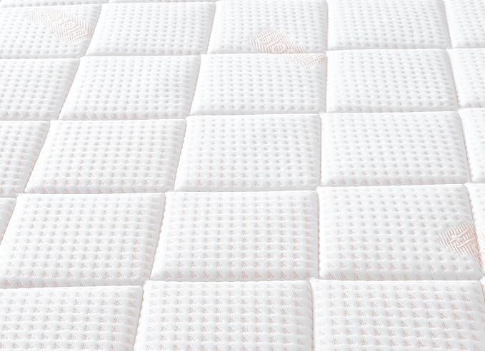 Ottomanson King 12” Hybrid Mattress - Rock Salt Infused Quilted Cover - Made in USA - Medium-Firm Support - Individually Pocketed Coils & CertiPUR-US Foam - Fiberglass-Free - Bed in a Box