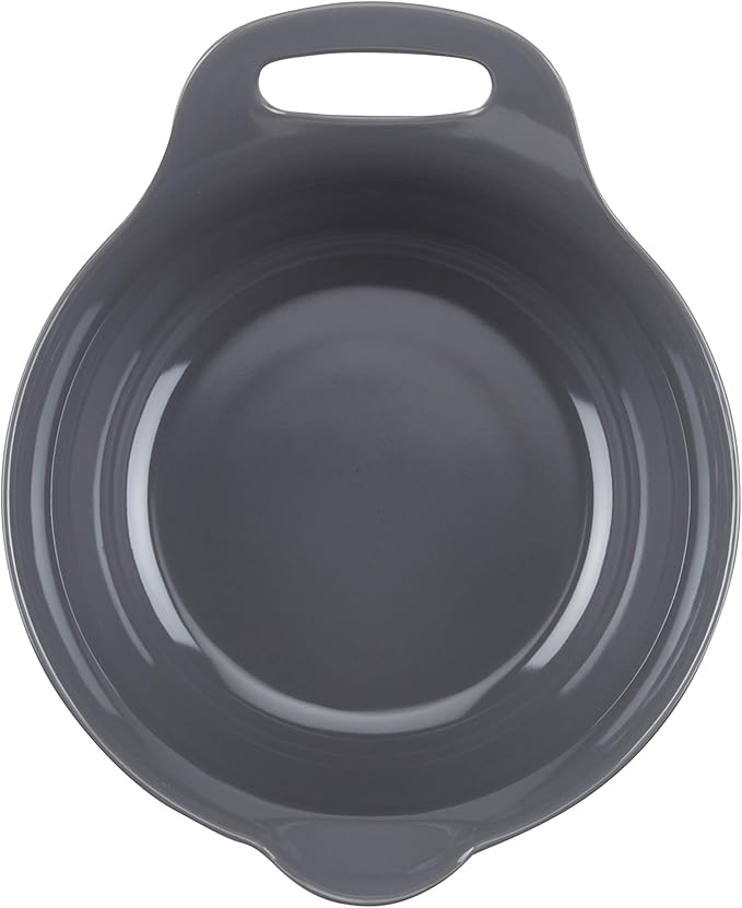 Rachael Ray Tools and Gadgets Nesting / Stackable Mixing Bowl Set with Pour Spouts and Handle - 2 and 3 Quarts, Red and Gray