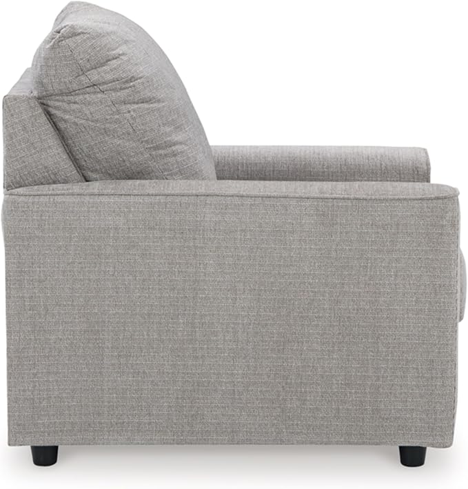 Signature Design by Ashley Stairatt Modern Flared-Arm Chair with Removable Cushions and Flared Arms, Gray