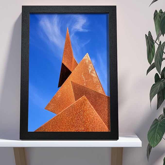 VCK 18x24 Inch Wooden Picture Frame for Posters, Prints, Photos, Pictures, Maps, Certificates, and Artwork Black