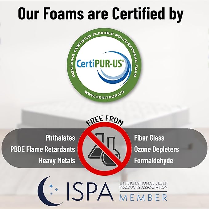 Ottomanson Full 9" Hybrid Mattress - Medium-Firm Support - Made in USA - Individually Pocketed Coils & CertiPUR-US Foam - Fiberglass-Free - Bed in a Box