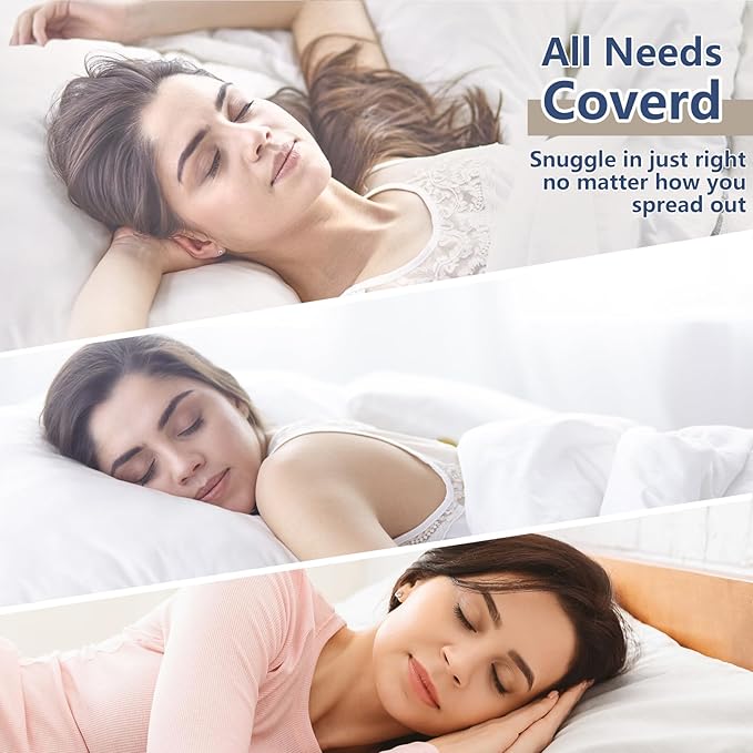 CozyLux Pillows Queen Size Set of 2, Soft and Supportive 3D Down Alternative Bed Pillow for Sleeping 2 Pack White, Luxury Hotel Quality Gusseted Bedding Pillow for Back, Stomach or Side Sleepers 18x28