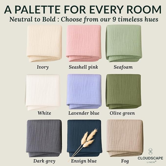 Soft 4 Layer Muslin Cotton Blankets Queen Size for Bed, 100% Cotton Blanket for All Season, Pre-Washed Gauze, Best Summer Blanket, 92x92, Ensign Blue