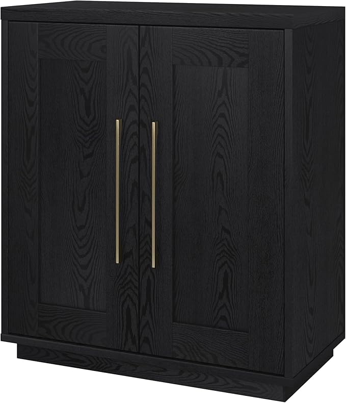 Henn&Hart Tillman Accent Cabinet, 28" Wide, Black