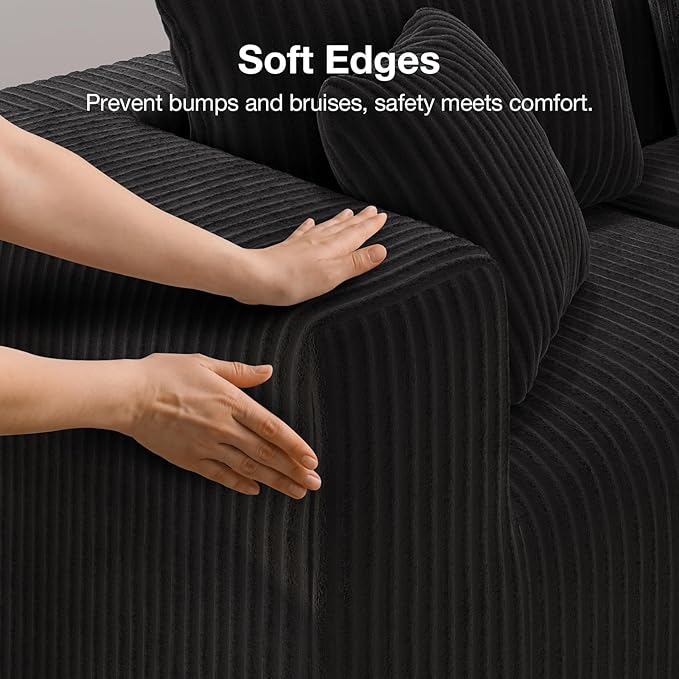 Novilla Modular Sectional Sofa, Modern Cloud Sectional Couch with Smarts Coil™ Support, U-Shape Boneless Couch for Living Room Apartments Bedroom, No Assembly Required (4 Seater + 4 Ottoman)