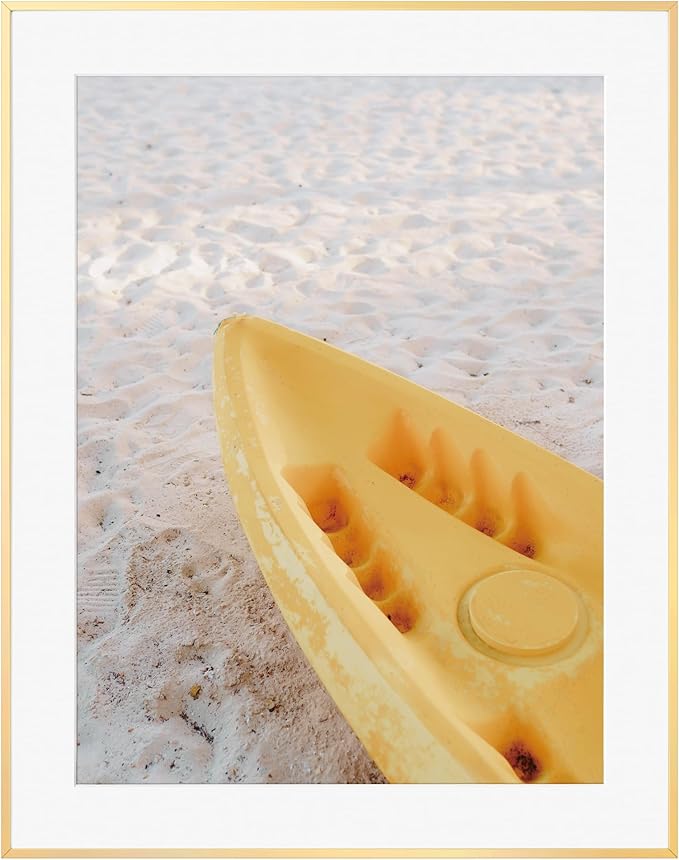 22x28 Metal Picture Frame For Wall With Mat For 18x24, 22''x28'' Aluminum Photo Frames With Tempered Glass For Home Decor, Minimalist Modern Poster Frame Horizontal And Vertical Formats, Gold