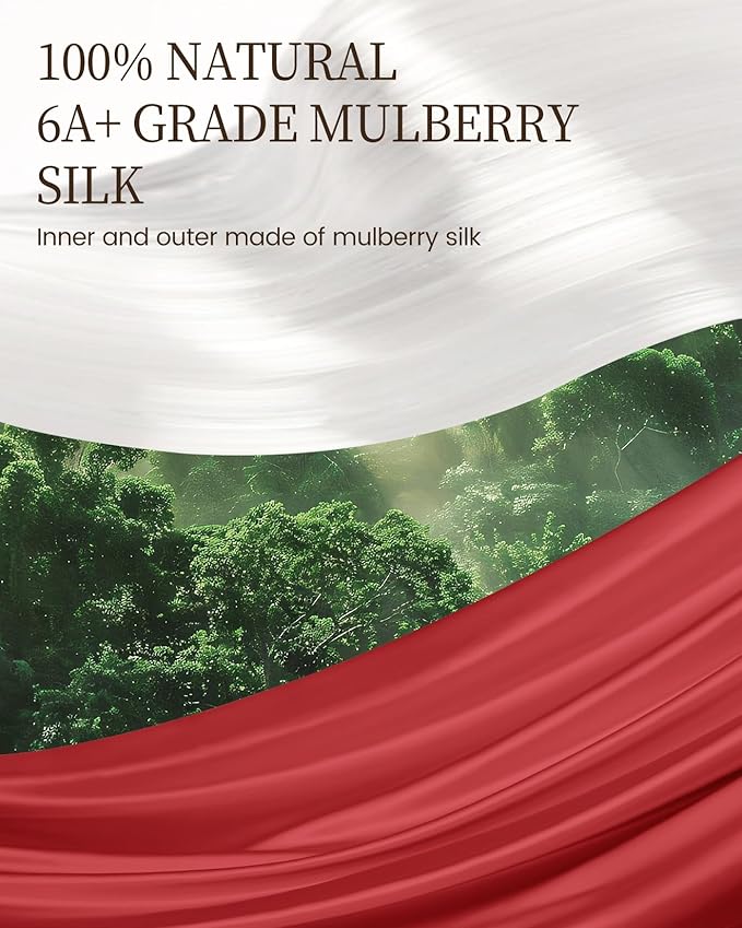 THXSILK Silk Blanket, 100% Mulberry Silk Cooling Throw, Soft and Lightweight Blanket for Bedroom, Sofa, Travel, All-Season (Red, King)