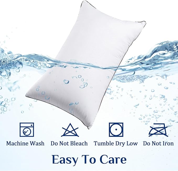 JOLLYVOGUE King Size Pillows for Sleeping, Soft and Supportive Bed Pillows with Down Alternative Filling for Side and Back Sleepers, Hotel Collection
