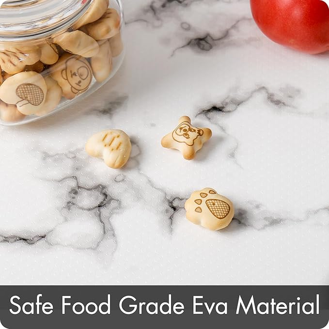 Cooyes Shelf Liner – Premium Non-Adhesive Cabinet and Drawer Liner for Kitchens – Waterproof Shelf Paper with Modern Pattern – Durable EVA Cabinet Mat – Easy to Cut