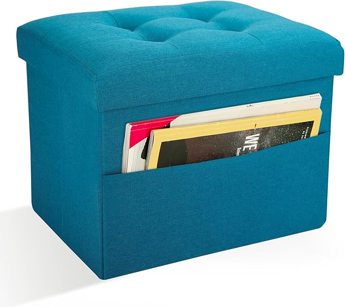 Ottoman Storage Ottoman Foot Rest Stool Foldable Bench with Storage Student Dormitory Bedroom and Entryway Storage 17 X 13 X 13
