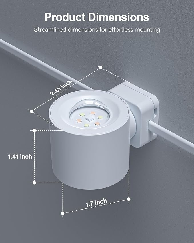 Lumary RGBAICW Smart Wall Sconces, Indoor Up Down Wall Lights 9.2ft with 7 LEDs Color Changing DIY Light Fixture for Bedroom, Living Room, Party, Home Decor, Compatible with Alexa/Google Assistant