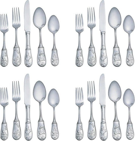 Spode Woodland 18/10 Stainless Steel 20pc. Flatware Set (Service for Four)