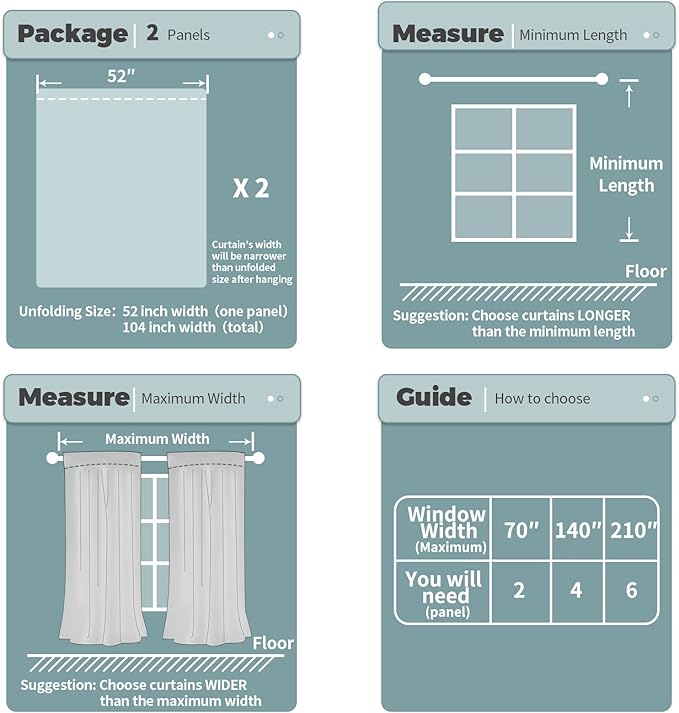 BGment Beige Full Blackout Curtains with Thermal Insulation Liner Curtains 63 Inches Long，Rod Pocket and Back Tab Double Layer Room Darkening Window Curtain for Bedroom(52 x 63 Inch, 2 Panels, Beige)