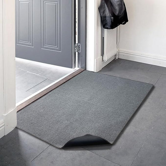 Yancorp 2.6'X4'Ultra Thin Big Bathroom Rugs,Low Profile Bath Mat Non Slip Fit Under Door Absorbent Shower Sink Washable Large Indoor Door Mat Entrance