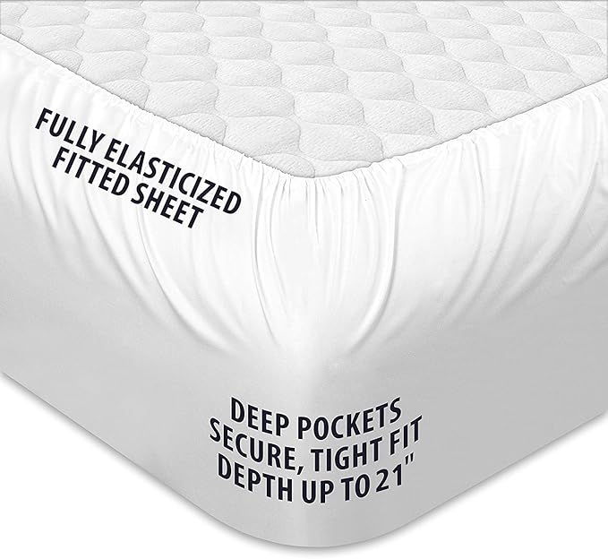 COONP Queen Mattress Topper, Extra Thick Pillowtop, Cooling and Plush Mattress Pad Cover Cotton Top Bed Topper Protector with 8-21 Inch Deep Pocket