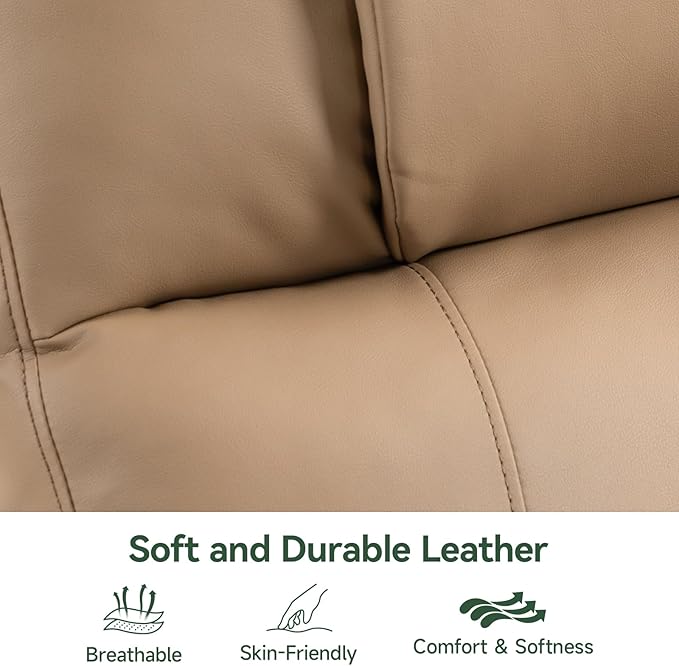 Power Lift Recliner Chair for Elderly with Heat & Massage, 160° Electric Adjustable PU Leather Recliner with Remote Control, Stand Assist, Cup Holders & Side Pockets for Living Room (Brown)