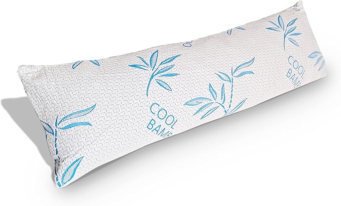 Body Pillow for Sleeping, Shredded Memory Foam Adjustable Bed Pillow with Hypoallergenic, Removable/Washable Zipper Cover