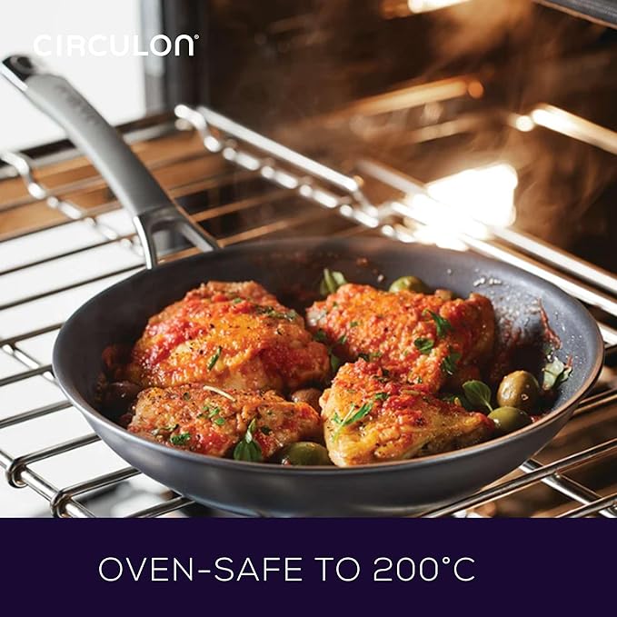 Circulon 83903 Radiance Hard Anodized Nonstick Cookware Pots and Pans Set, 10 Piece, Gray