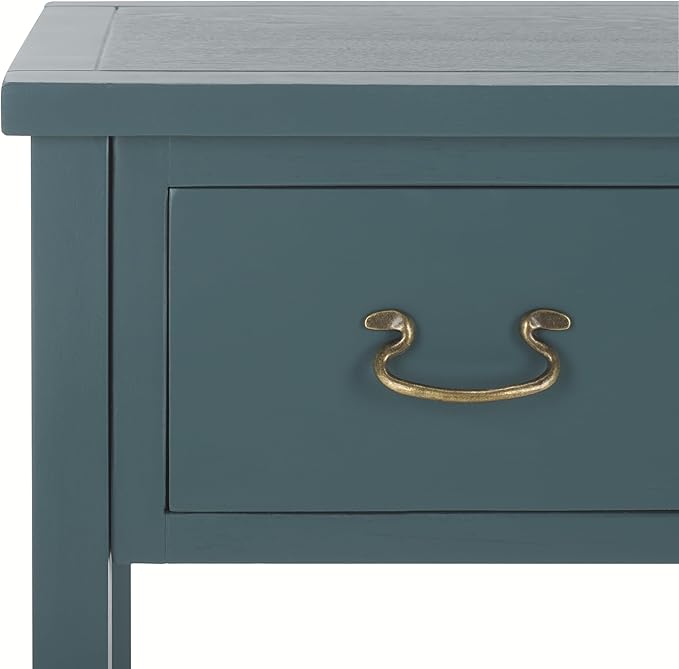 SAFAVIEH Home Collection Cindy Farmhouse Slate Teal 3-Drawer Console Table