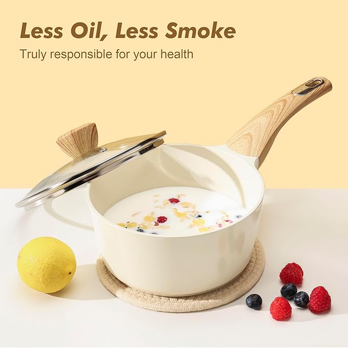 SENSARTE Ceramic Cookware Sets, Pots and Pans Set Non stick, Non toxic Healthy Induction Cookware, 26 Pcs Nonstick Kitchen Cooking Set, w/Frying Pans Set, Saucepans Set