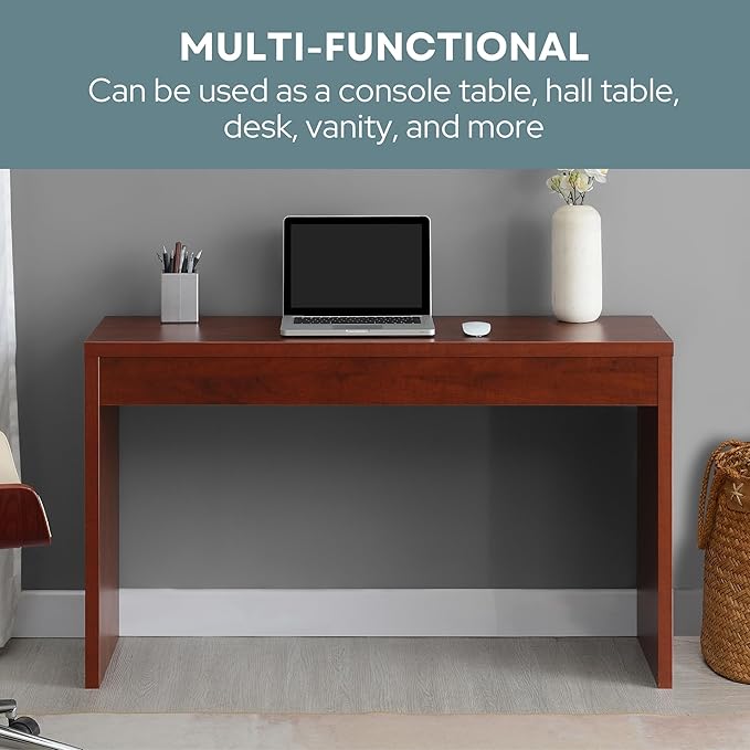 Convenience Concepts Northfield Hall Console Table 48" - Modern, Minimalist Narrow Sofa Display Accent for Contemporary Living Room, Entryway, or Hallway, Cherry