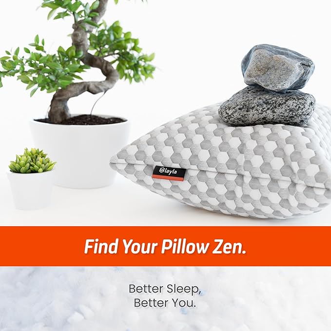 Layla Sleep Layla Adjustable Fill Kapok Pillow, Luxurious Cooling Pillow, King (Single), Supportive for Head and Neck, Fully Adjustable, Natural Material That is Light and Airy Kapok Pillows