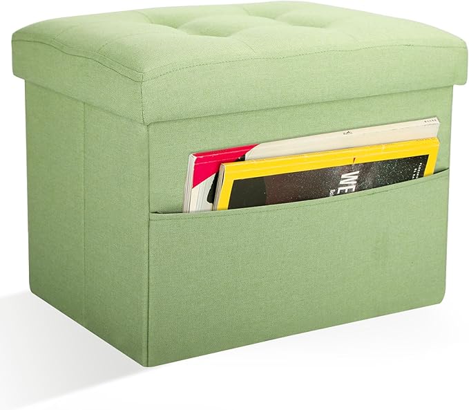 Ottoman Storage Ottoman Foot Rest Stool Foldable Bench with Storage Student Dormitory Bedroom and Entryway Storage 17 X 13 X 13