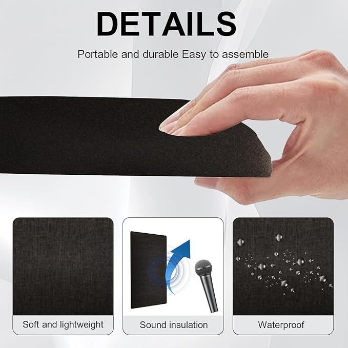 Upholstered Wall Mounted Headboard, 3D Soundproof Wall Panels Peel and Stick Headboard for Queen Size, Headboard for Adjustable Bed, Tufted Headboard, Black(9 Panels, 10" x 24")