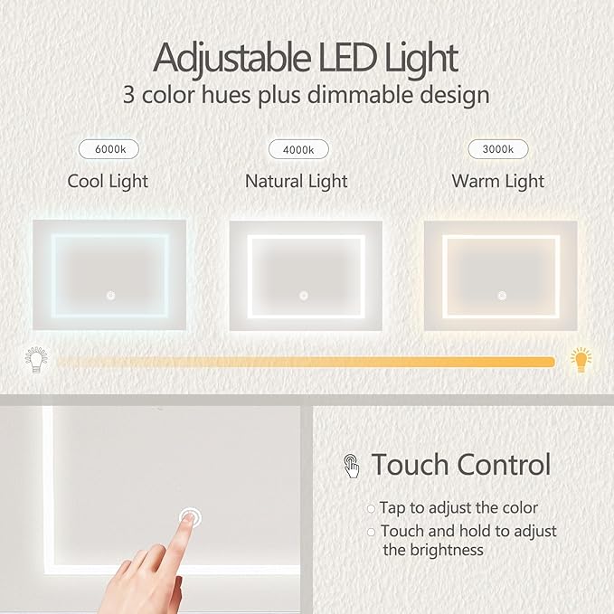 Large Vanity Table with Mirror & Lights - Built-in Power Outlet, Dimmable LED Lighting, 7 Compartments & 7 Drawers - Includes Padded Stool - Ideal Bedroom Makeup Dressing Station (White)