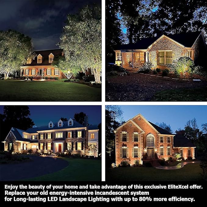 Outdoor Tree Lights - 16W UL Listed Landscape Lights, 1600lm LED Flood Light, Waterproof, 5000K Daylight White, 1/2'' Knuckle Mount, 120V, 5 Year Warranty