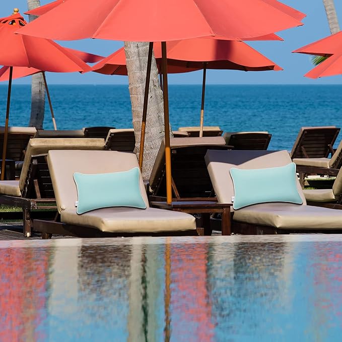 JMGBird Outdoor Lumbar Pillows with Insert 12x20 Inch Outdoor Pillows for Patio Furniture Decorative