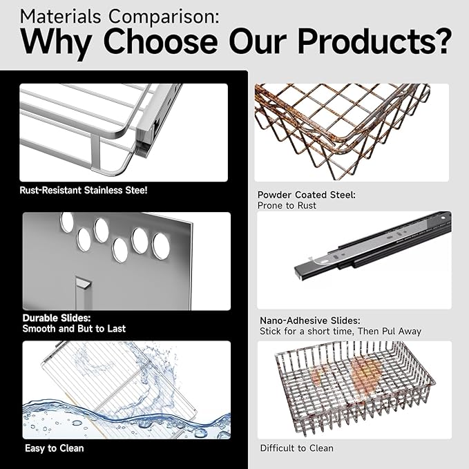 1Pack Expandable Pull Out Cabinet Organizer, Slide Out Drawers for Kitchen Cabinets, Heavy Duty Drawer Slides for Home Kitchen Pantry Cupboard Pots Pans, Adjustable Width 23.2"~39.9" W x 22.5''D