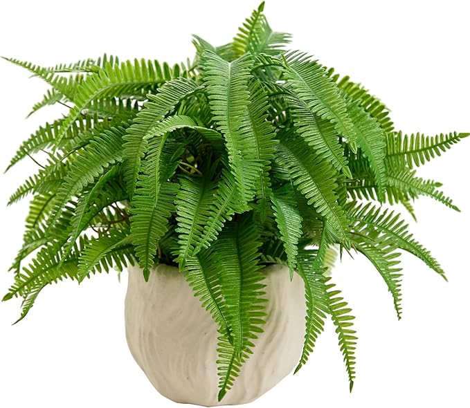 Artificial Potted Plant for Bathroom Shelf Decor, Small Faux Greenery with Cement Pot, Compact Fake Indoor Plant for Low Light Spaces, Home Décor