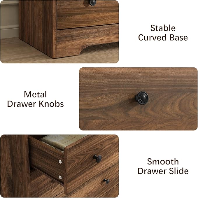 LYNSOM Modern 8 Drawer Dresser, 55.1" Wide Dressers & Chests of Drawers with Large Capacity Storage, Wood Mid Century Storage Dressers Organizer for Bedroom, Hallway, Brown