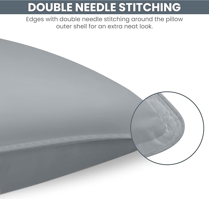 Utopia Bedding Bed Pillows for Sleeping (Grey), Standard Size, Set of 2, Hotel Pillow, Cooling Pillows for Side, Back or Stomach Sleepers