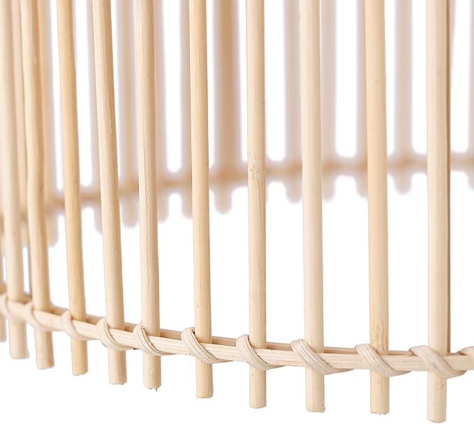 GLOBE Electric Barden 58" Floor Lamp, Matte Black, Bamboo Shade, On/Off Rotary Switch on Socket