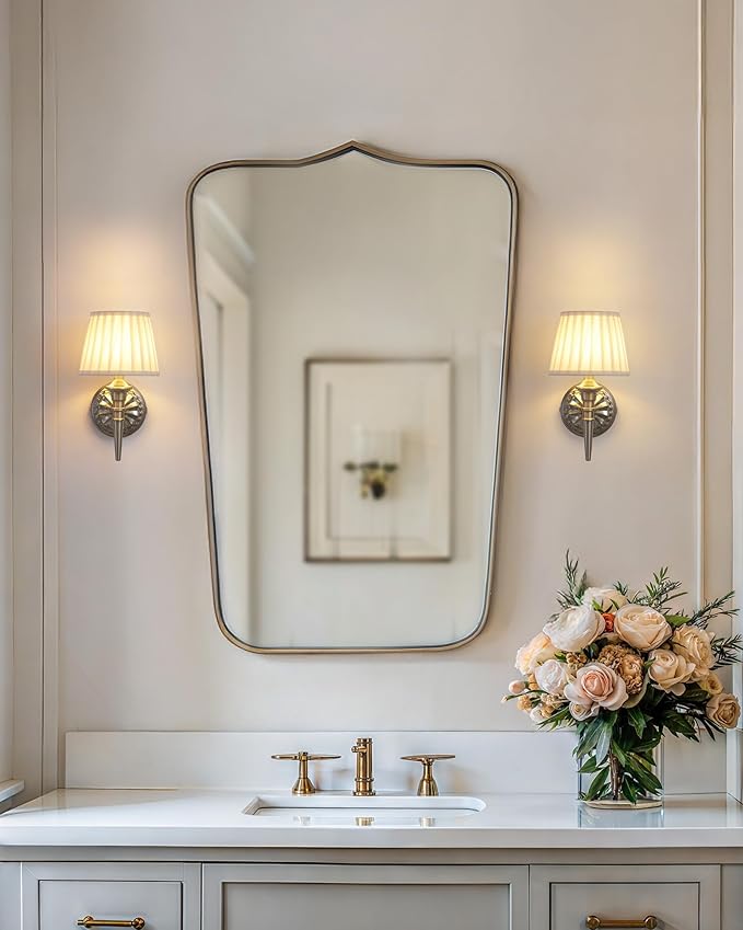 KDG Cordless Wall Sconces Set of 2, Small Wireless 5200mAh Rechargeable Battery Fabric LED Wall Lamps, Portables Lightings for Wall Painting, Living Room, Bedroom, Hallway, Gifts, Night Light (Nickel)