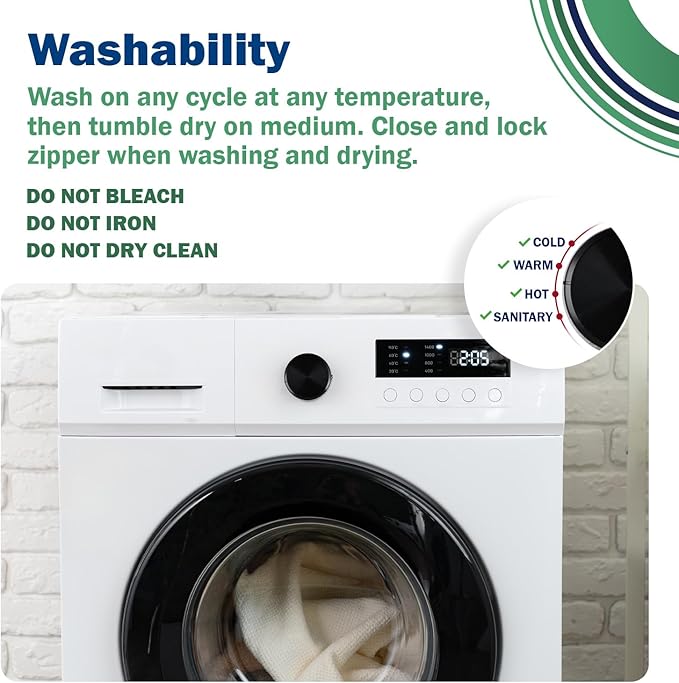 CleanRest Pro Mattress Protector Encasement, MicroPlush Fabric, Ultimate Sleep Surface Protection with Patented MicronOne Technology, Zip-N-Click Security, EZ-Fit, Waterproof (Twin XL)