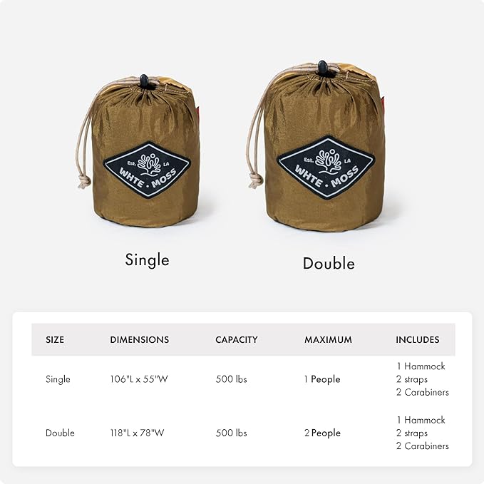 Suparpine I Hammock for Camping with Straps Included (Sand, Single)