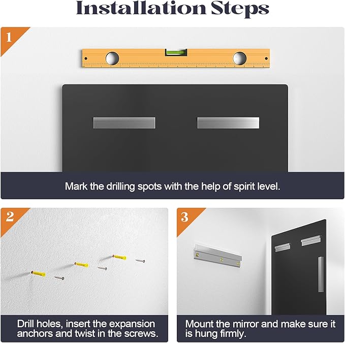 Frameless Mirror, 24"x36" Bathroom Mirrors for Over Sink, Large Tempered Glass Square Vanity Mirror, Wall Mirror for Living Room, Bedroom, Entryway, Gym, Yoga