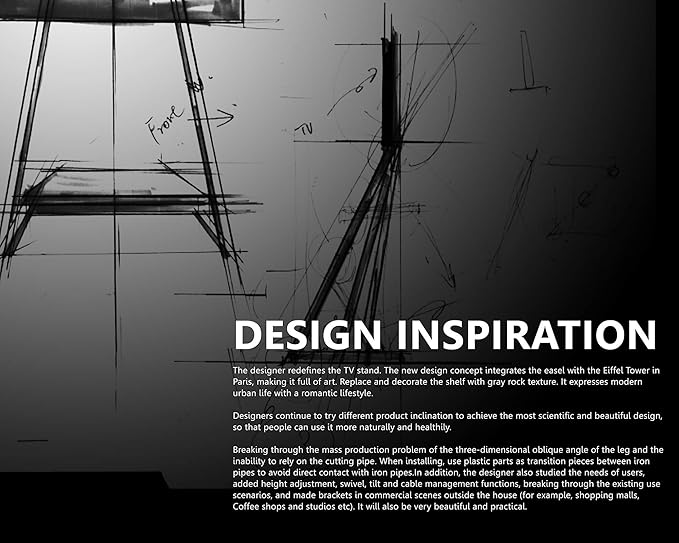 FITUEYES Design Corner TV Stand for 43 50 55 65 75 Inch TV, White TV Cart Floor Stand with Mount for LCD/LED Flat Curved Screens, Modern TV Stand with Wooden Storage Shelves, Eiffel Series