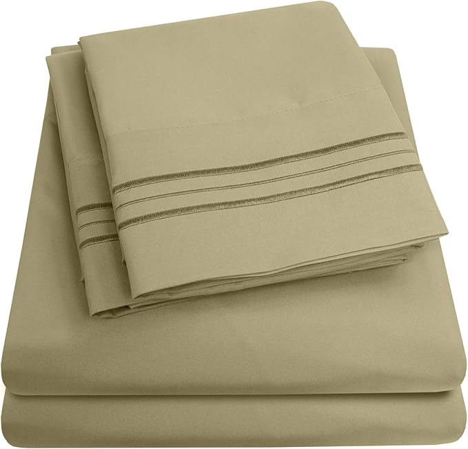 1500 Supreme Collection Queen Sheet Sets Sage Green - Luxury Hotel Bed Sheets and Pillowcase Set for Queen Mattress - Extra Soft, Elastic Corner Straps, Deep Pocket Sheets, Queen Sage Green