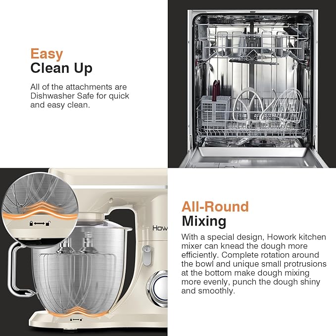 Mini Angel Stand Mixer,10-Speed Kitchen Electric Mixer,Tilt-Head Food Mixer with Dough Hook, Wire Whisk, Flat Beater, Stainless Steel Bowl (White2, 5QT)