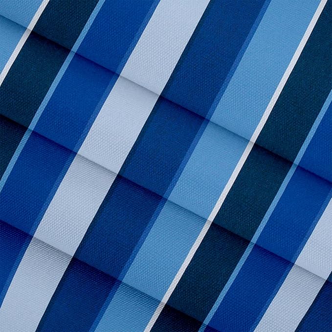 RSH DECOR: Sunbrella Square Throw Pillows Set of 2 | 24" x 24" | Water and Fade-Resistant Performance Fabric | Outdoor Pillow Covers with Down-Alternative Inserts | Milano Cobalt