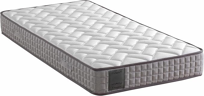 Ottomanson Twin 8" Firm Hybrid Mattress - Made in USA - Designed for Young Adults - Durable Support & Comfort - CertiPUR-US Foam - Fiberglass-Free - Bed in a Box