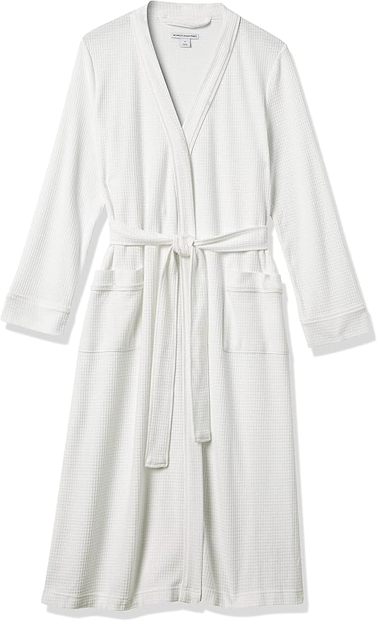 Amazon Essentials Women's Lightweight Waffle Full-Length Robe (Available in Plus Size)
