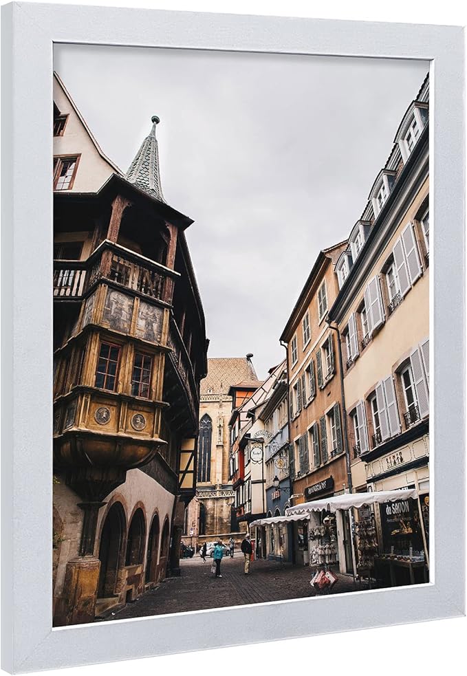 VCK Poster Frames Wood Poster Large Picture Frames for Wall Gallery Home Office Photography Art Decoration (White, 16 x 20)