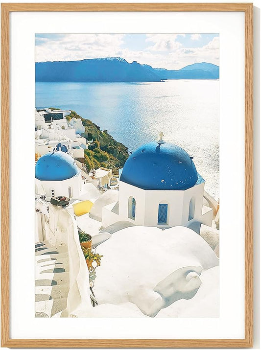 Axeman 20x28 Frame | Solid Oak Wood 20x28 Picture Frame With Mat for 16x24 | 28 x 20 Wood Poster Frame | Tempered Glass and Hanging Hardware Included Home Wall Decor Art Hanging Frame | Natural